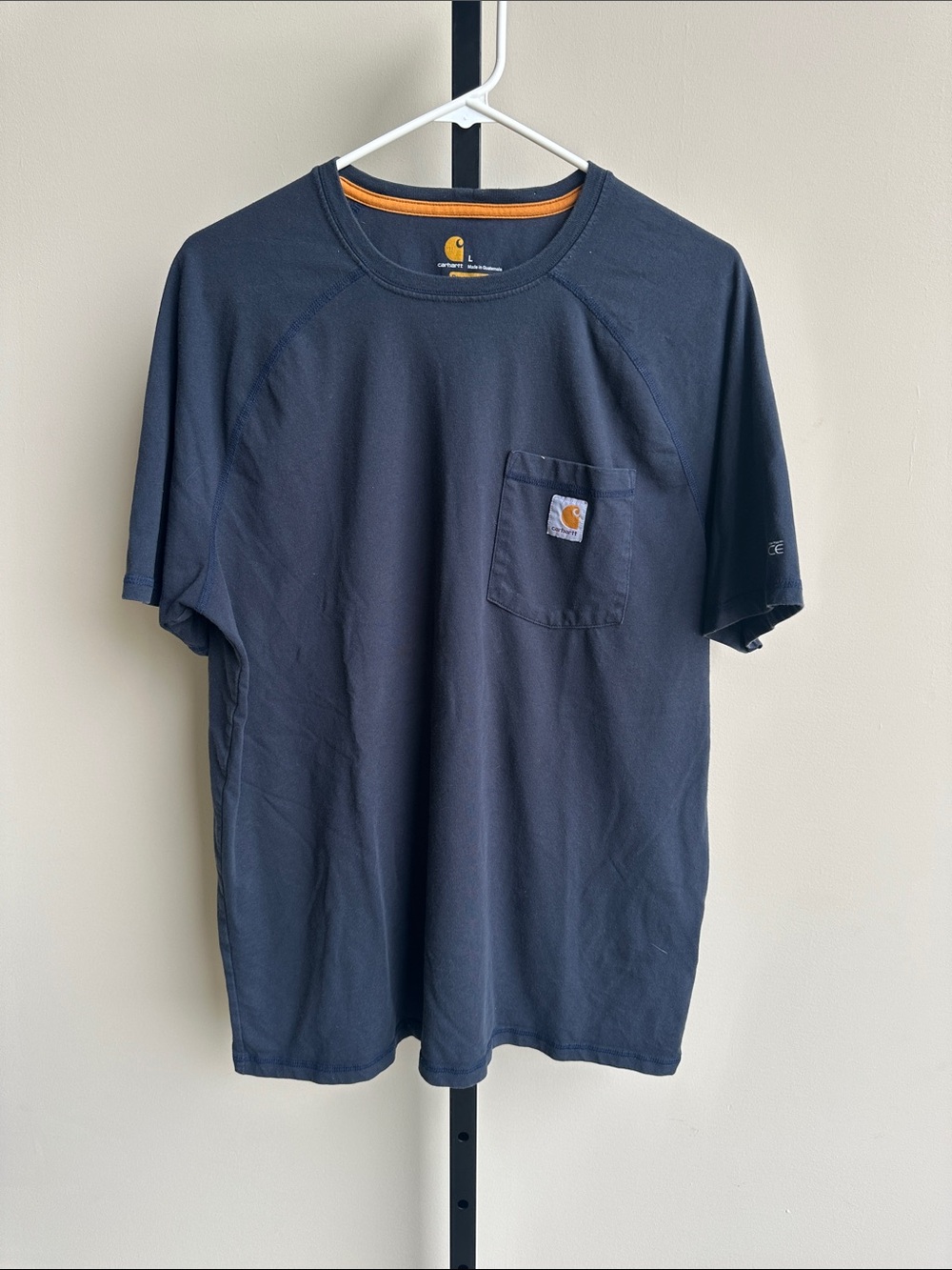 Carhartt navy force tshirt size large relaxed fit men’s